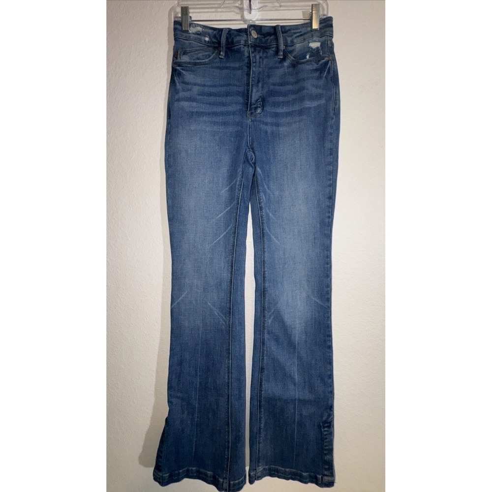 Judy Blue Women's Jeans SZ 7/28 Mid Rise Slim Boot Cut Flare Distressed BOHO 💋